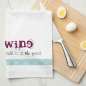 I調理師フードユーモア青縁ど茶キッチンタオル キッチンタオル (四つ折り)