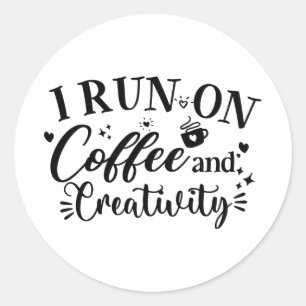 I走 Coffee and Creativity おもしろいことわざ ラウンドシール