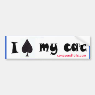 I踏鋤私の猫のステッカー、coneyandtots.com バンパーステッカー