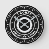 I軍団「アメリカ軍団」 ラウンド壁時計 (正面)