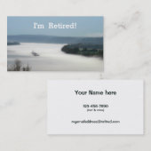 I退職した! 川の生存新しい接触のテンプレート 名刺 (正面/裏面)