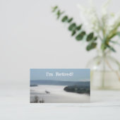 I退職した! 川の生存新しい接触のテンプレート 名刺 (スタンド正面)