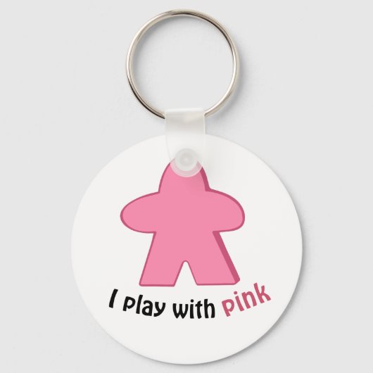 I遊はPink Meeples Keychain キーホルダー (正面)