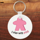 I遊はPink Meeples Keychain キーホルダー (正面)