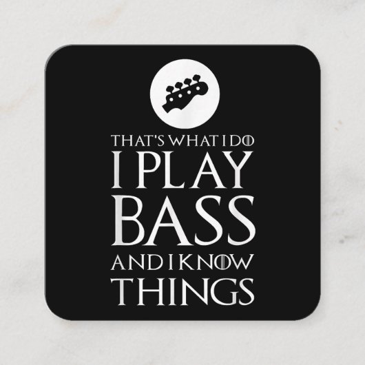 I遊 Bassベースおもしろいギター スクエア名刺 (正面)