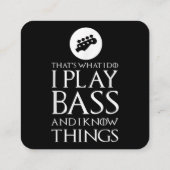 I遊 Bassベースおもしろいギター スクエア名刺 (裏面)