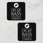 I遊 Bassベースおもしろいギター スクエア名刺 (正面/裏面)