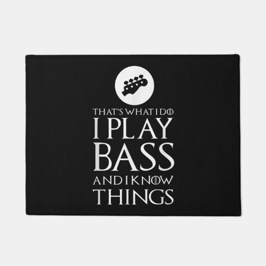 I遊 Bassベースおもしろいギター ドアマット (正面)