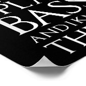 I遊 Bassベースおもしろいギター ポスター (角)