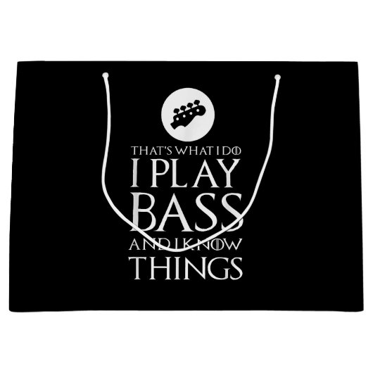 I遊 Bassベースおもしろいギター ラージペーパーバッグ (正面)