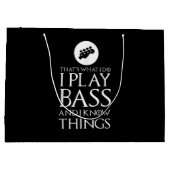 I遊 Bassベースおもしろいギター ラージペーパーバッグ (裏面)