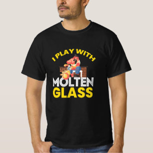 I遊 With Multed Glass Glassblower Art Glass（Iは溶融ガラス Tシャツ