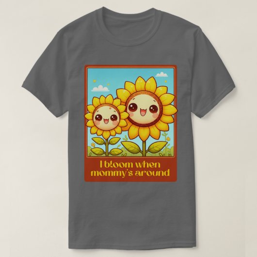 I開花ときのまわりにママの日 Tシャツ (デザイン正面)