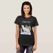 I雪与えキツネ動物パン Tシャツ (正面フル)