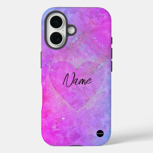 I電話ケースハートミックスバイオレットカラーHAMbWG Case-Mate iPhoneケース (裏面)