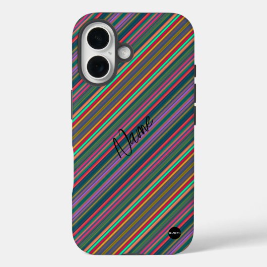 I電話ケース垂直ネオンカラーHAMbWG Case-Mate iPhoneケース (裏面)