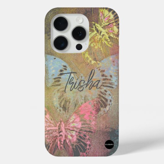 I電話ケース蝶ミックス動揺してHAMbyWG Case-Mate iPhoneケース (裏面)