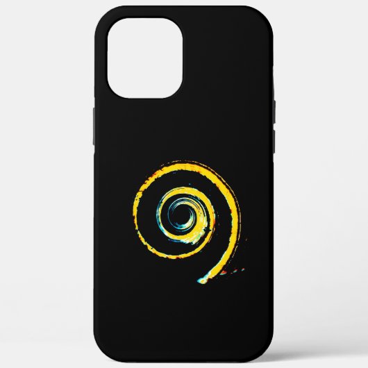 I電話ケース黄色いスパイラル Case-Mate iPhoneケース (裏面)