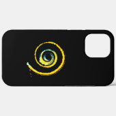 I電話ケース黄色いスパイラル Case-Mate iPhoneケース (裏面 (横))