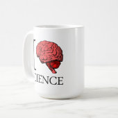 I頭脳科学(私は科学知っています) (I愛科学を)。 コーヒーマグカップ (正面左)