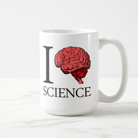 I頭脳科学(私は科学知っています) (I愛科学を)。 コーヒーマグカップ (右)