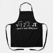 I食べ Some Pi 8合計パイ先生スTシャツ エプロン (正面)