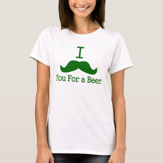 I髭ビールのための Tシャツ (正面)