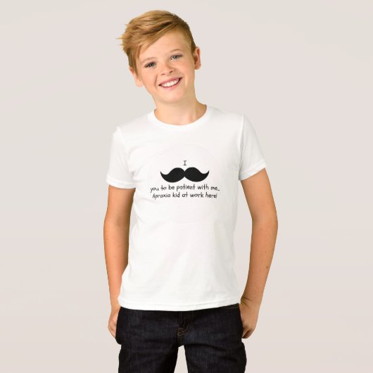 I髭忍耐強い… 失行症のワイシャツ Tシャツ (正面フル)