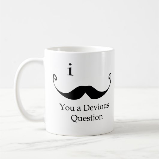 I髭曲りくねった質問 コーヒーマグカップ (左)