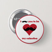 I髭私のバレンタインがある 缶バッジ (正面&裏面)