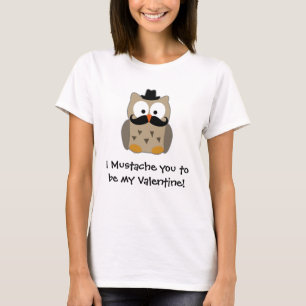 I髭私のバレンタインがある Tシャツ
