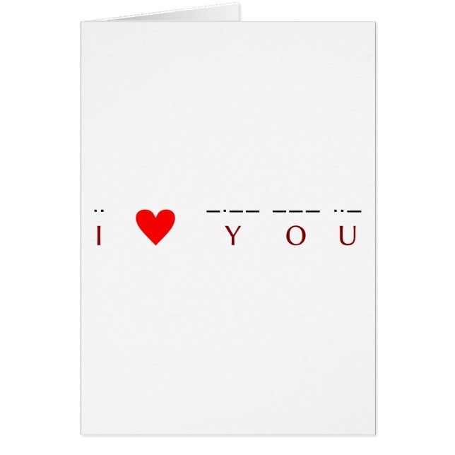 I ♥ ·· ♥ -·-- --- ··- (正面)