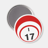 I17ビンゴボール冷蔵庫用マグネット マグネット (正面/裏面)