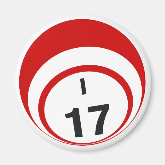 I17ビンゴボール冷蔵庫用マグネット マグネット (正面)