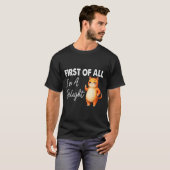 I39mの最初の喜び皮肉な怒った猫ロー Tシャツ (正面フル)