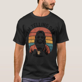 I39M パパにイエス・キリストの面白画像を教える メリーマス チョコミント柄 キリスト教 Tシャツ