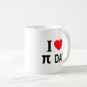 I π❤️ DAY I LOVE π DAY Iハートπ DAY コーヒーマグカップ (正面右)