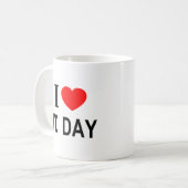 I π❤️ DAY I LOVE π DAY Iハートπ DAY コーヒーマグカップ (正面左)