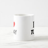 I π❤️ DAY I LOVE π DAY Iハートπ DAY コーヒーマグカップ (中央)