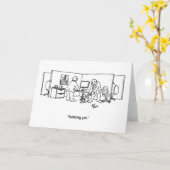 I.おもしろいT.グリーティングカード カード (黄色い花)