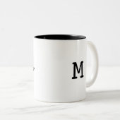 I.おもしろいT.コンピュータユーモアミニマリストモノグラム ツートーンマグカップ (正面右)