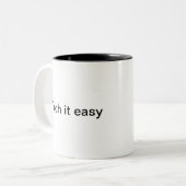 I.おもしろいT.コンピュータユーモアミニマリストモノグラム ツートーンマグカップ (正面左)