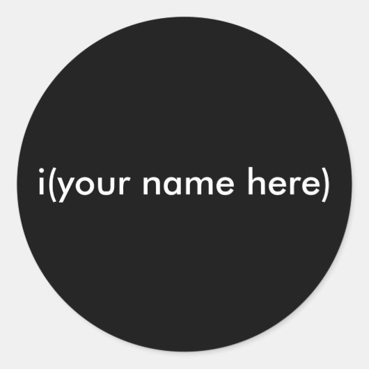 i（お名前はこちら） ラウンドシール (正面)