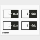 i >これ(私はこ素晴らしこより) 長方形シール (シート)