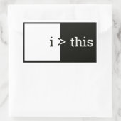 i >これ(私はこ素晴らしこより) 長方形シール (バッグ)