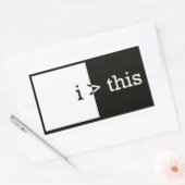 i >これ(私はこ素晴らしこより) 長方形シール (封筒)