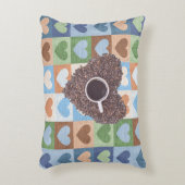 I ♥のコーヒーカスタムな綿のアクセントの枕16" x12 " アクセントクッション (正面(垂直))