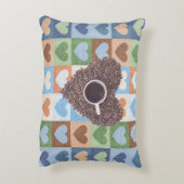 I ♥のコーヒーカスタムな綿のアクセントの枕16" x12 " アクセントクッション (裏面(縦))