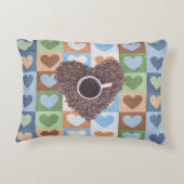 I ♥のコーヒーカスタムな綿のアクセントの枕16" x12 " アクセントクッション (裏面)