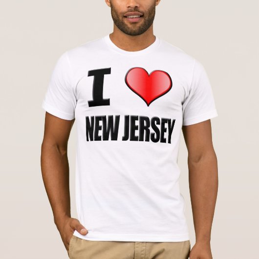 I ♥のニュージャージーのTシャツ-メンズ Tシャツ (正面)